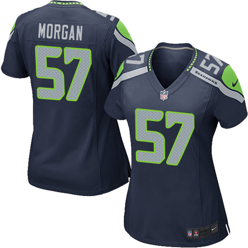 Women's Game Mike Morgan Nike Jersey Navy Blue Home - #57 NFL Seattle Seahawks